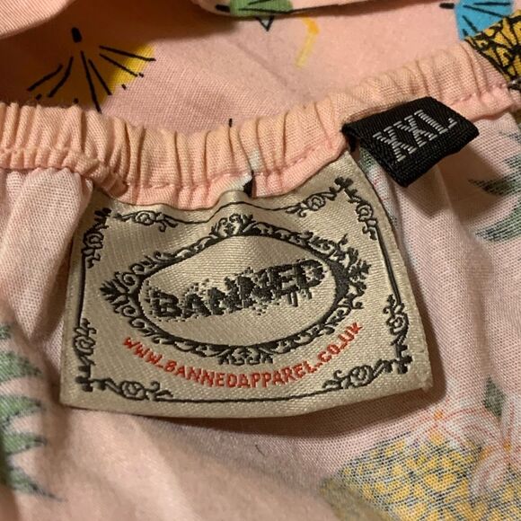 BANNED APPAREL NWOT Pineapple Retro Swing Love Halter Dress - Picture 10 of 14